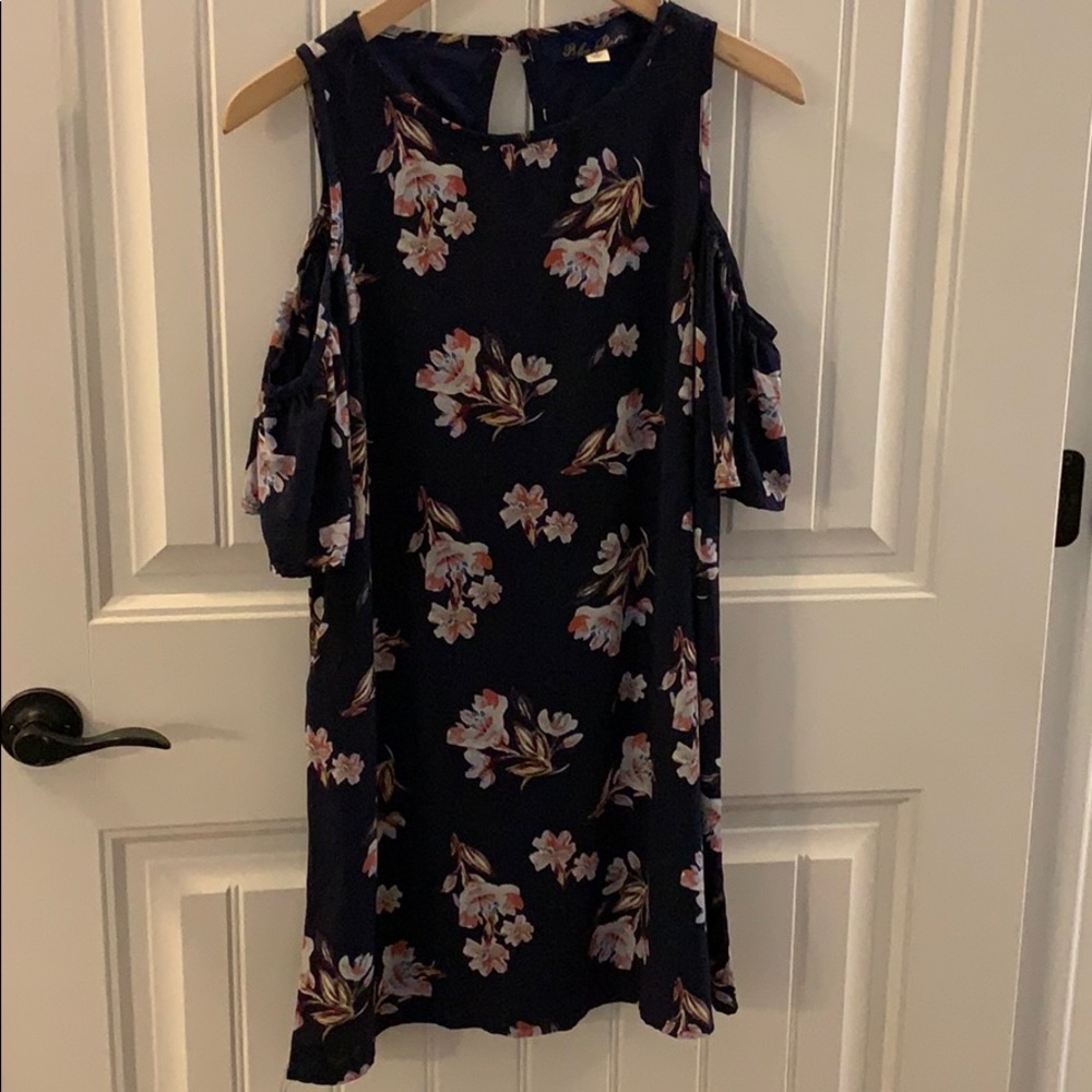 Cold Shoulder Floral Dress